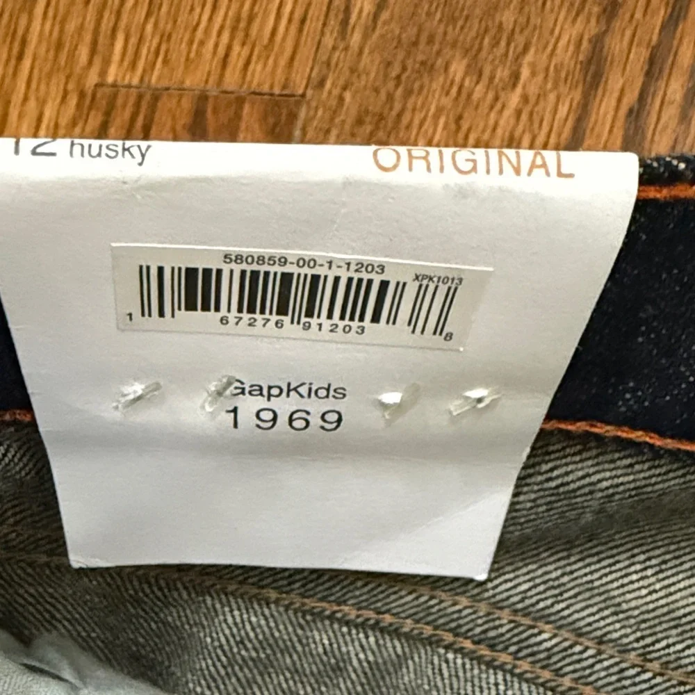 GAP Kids 1969 Boys 12 Husky Dark Blue Jeans Straight